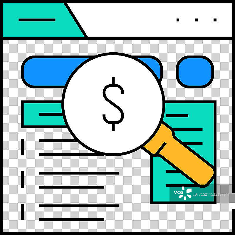 付费搜索SEO图标颜色图片素材