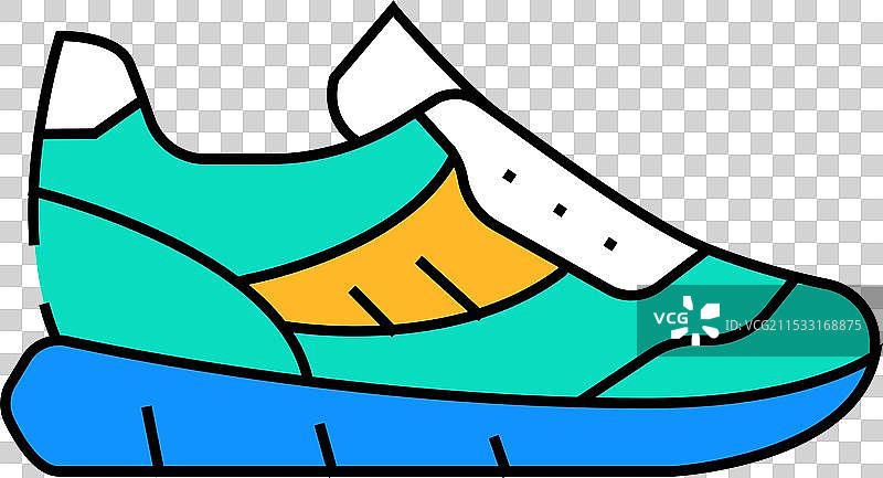 运动鞋服装图标颜色图片素材