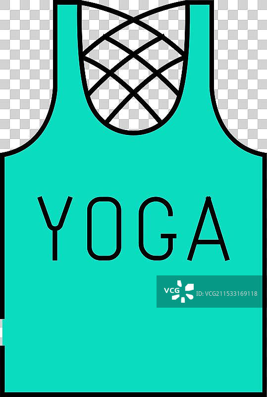 瑜伽上衣服装图标颜色图片素材