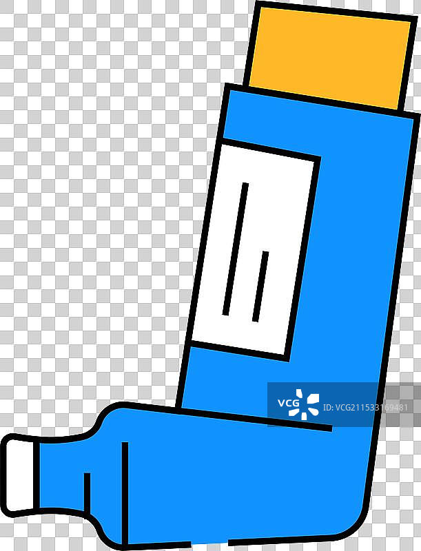 支气管扩张剂药物药房图标彩色图片素材