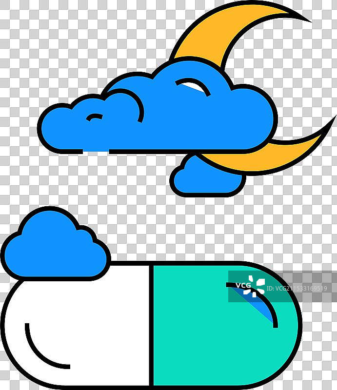 镇静药物药房图标 彩色图片素材