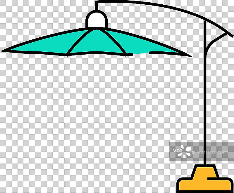 户外家具伞架图标颜色图片素材
