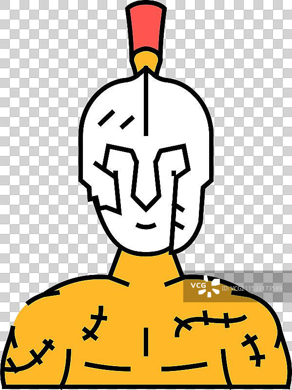 角斗士战斗 斯巴达 罗马 图标 彩色图片素材