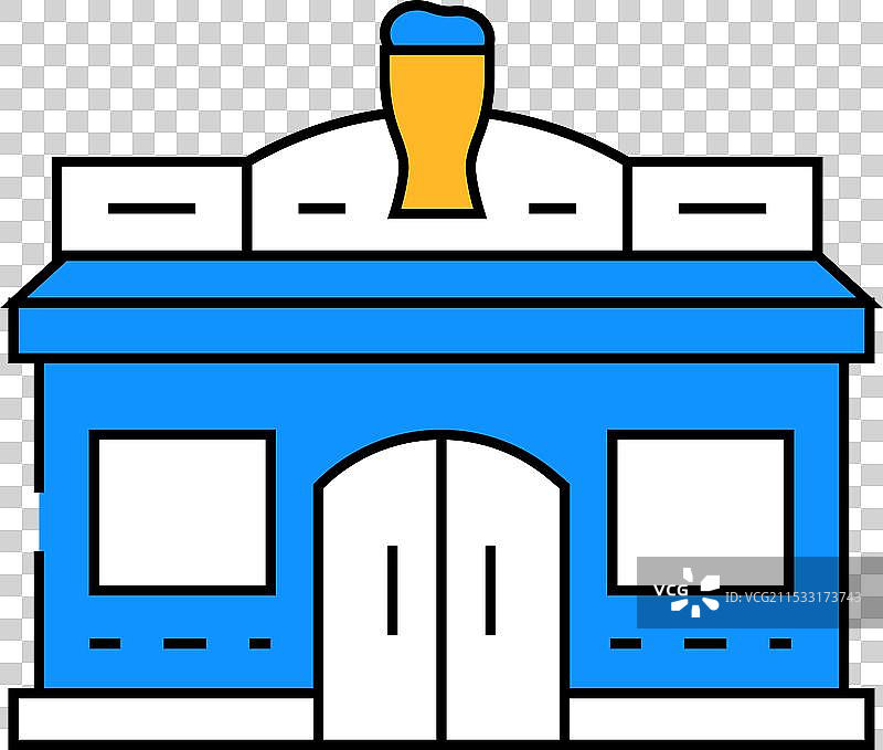 咖啡馆街头图标颜色图片素材