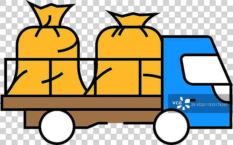 运输木颗粒图标 彩色图片素材