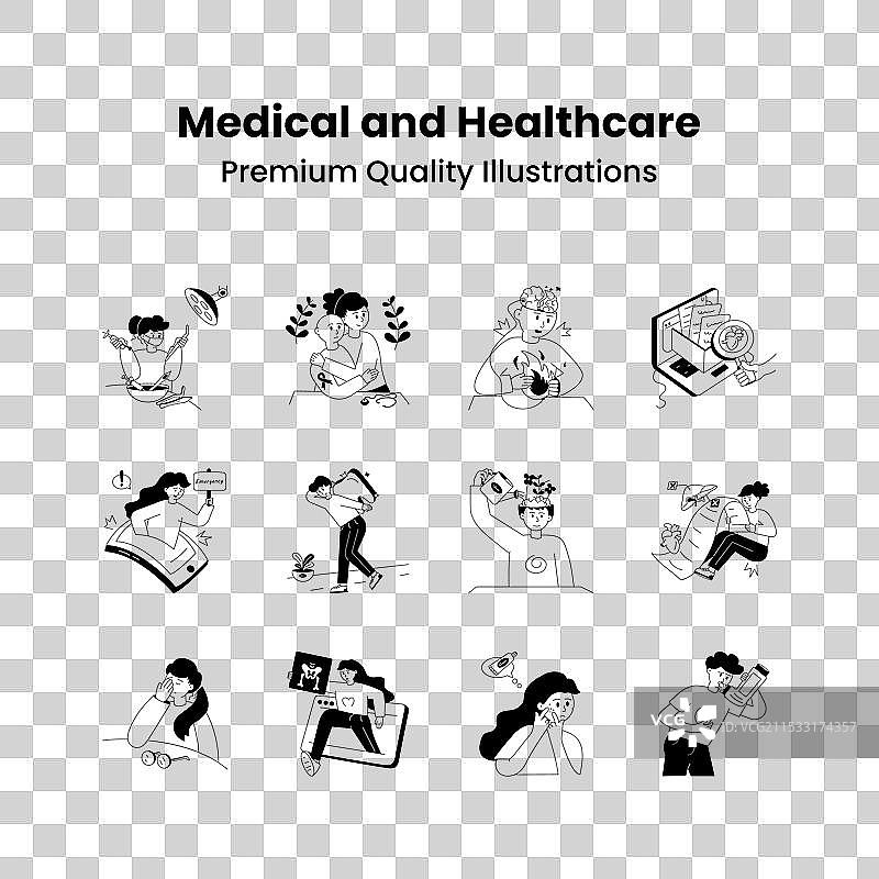 看看这包病人的草图。图片素材