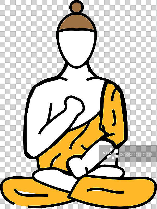 菩萨佛教图标颜色图片素材