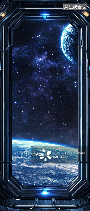 【AI数字艺术】太空视角下的图片素材