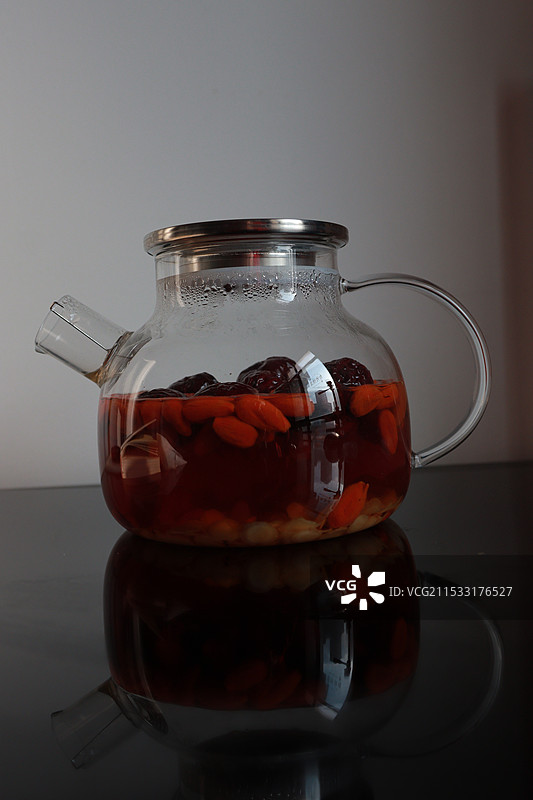 西洋参枸杞红枣茶图片素材