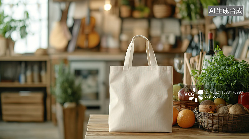 【AI数字艺术】帆布袋 购物袋 环保袋图片素材