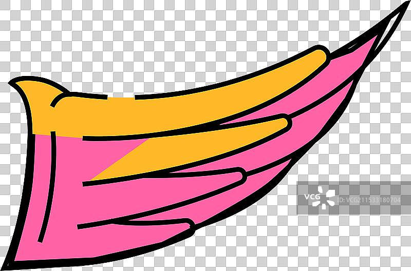 抽象的彩色翅膀图标图片素材