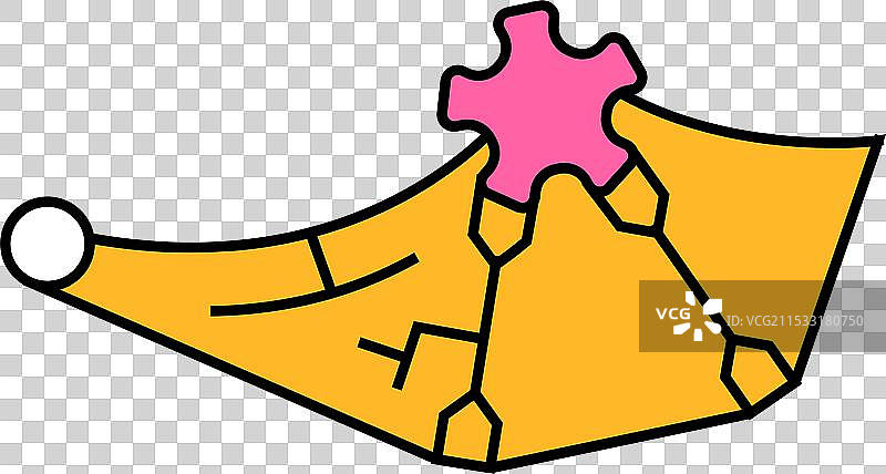 带齿轮图标的翅膀颜色图片素材