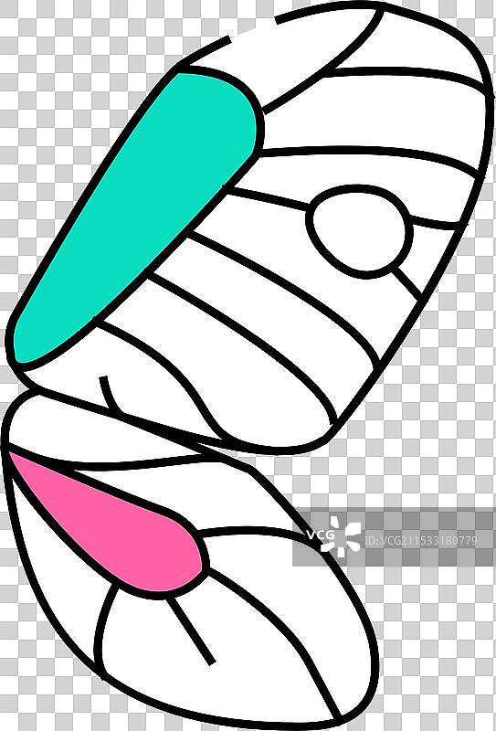 蝴蝶翅膀图标颜色图片素材