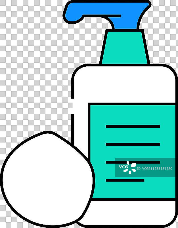 椰子油热带图标彩色图片素材