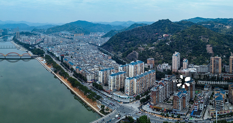 福鼎县 滨江路 江滨大桥 普光寺 法华寺 中兴大厦 集创大厦  桐山大桥图片素材