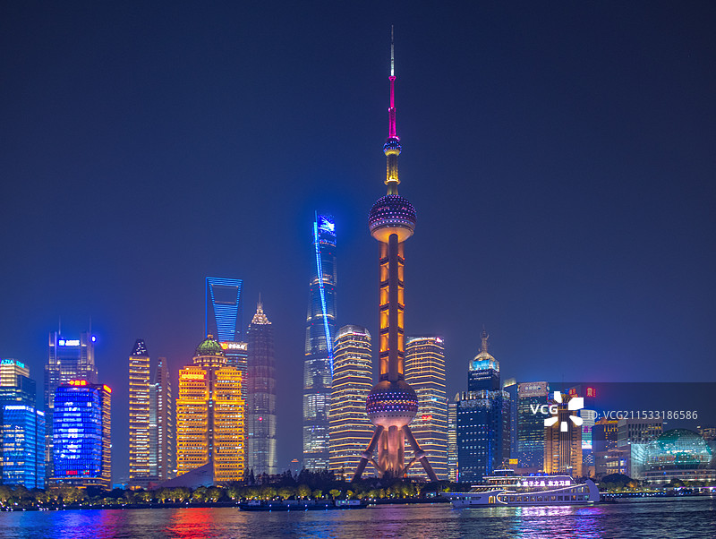 上海外滩夜景图片素材