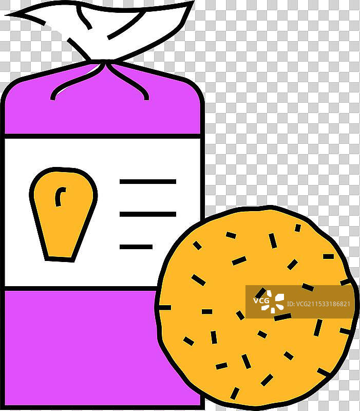 玉米面包食品图标颜色图片素材