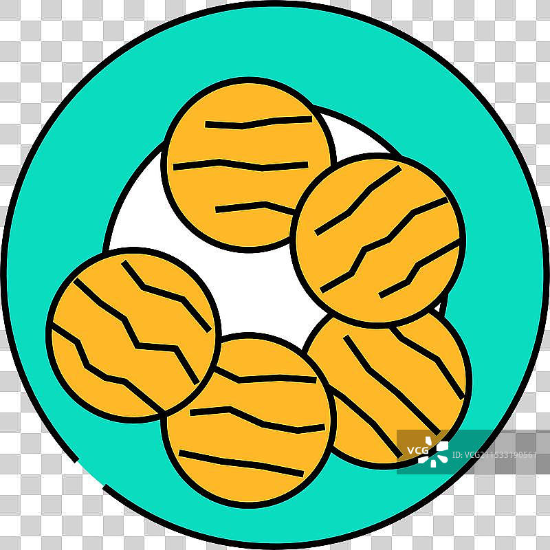 烤茄子图标颜色图片素材