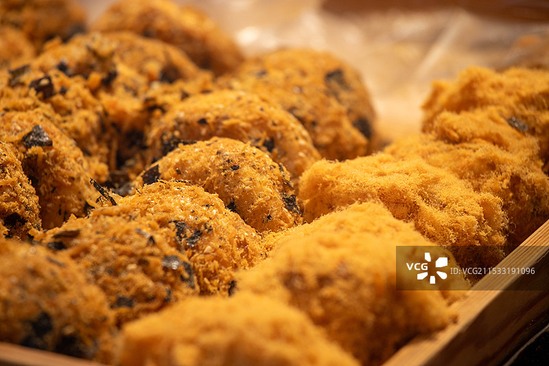 肉松小贝食物的特写镜头图片素材