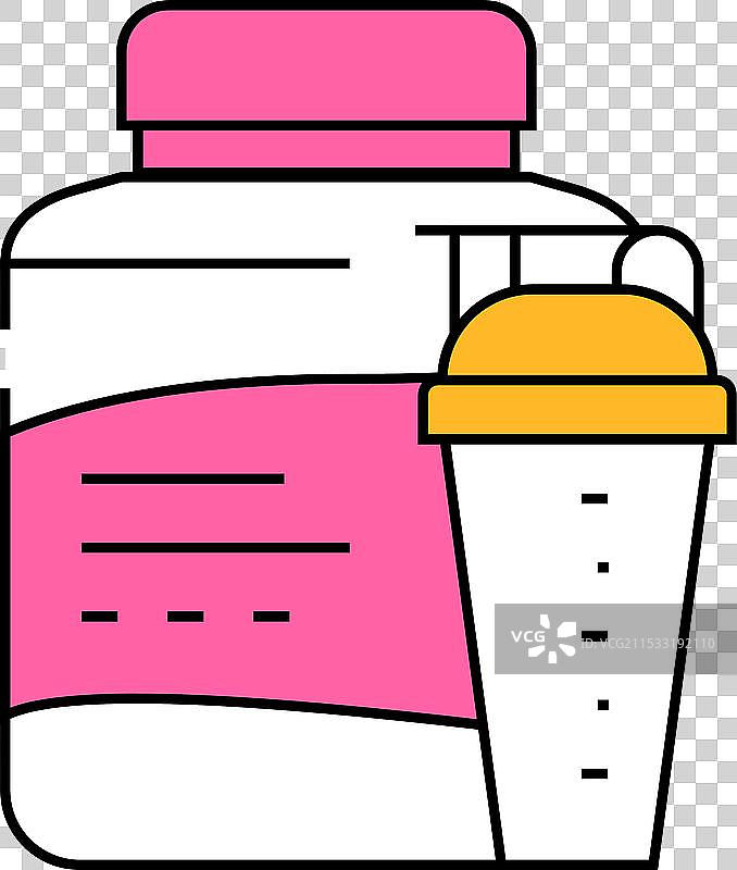 乳清蛋白奶制品图标颜色图片素材