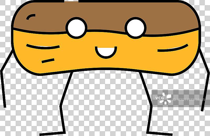 泡芙甜点角色图标颜色图片素材