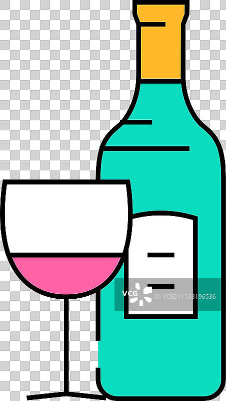 齐芬代尔红酒图标颜色图片素材