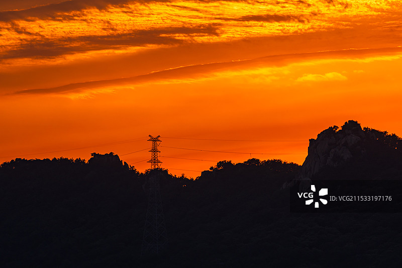 日落时的壮观天空景色图片素材