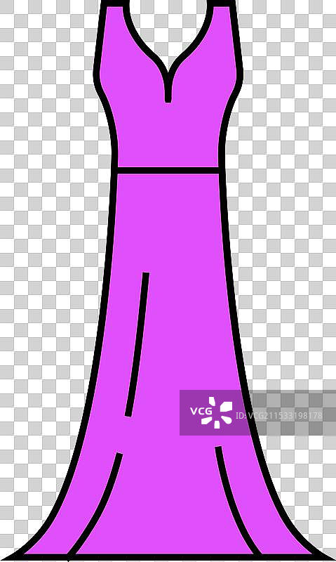 A线婚纱图标颜色图片素材