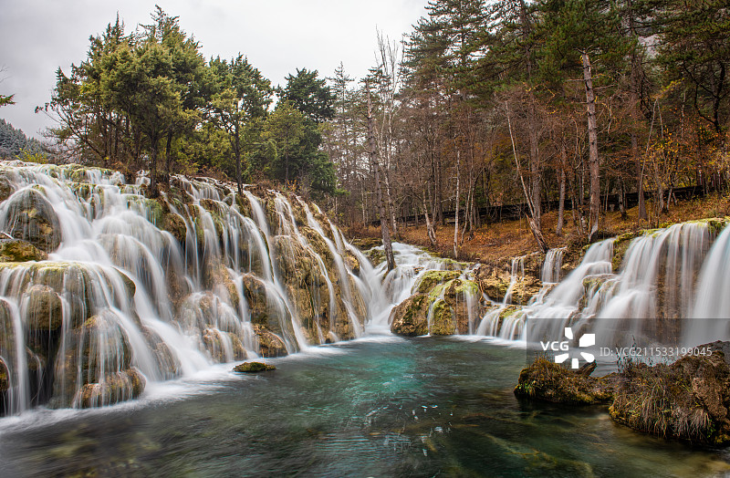 九寨沟双龙海图片素材