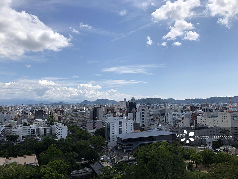 日本高知县高知城景色图片素材