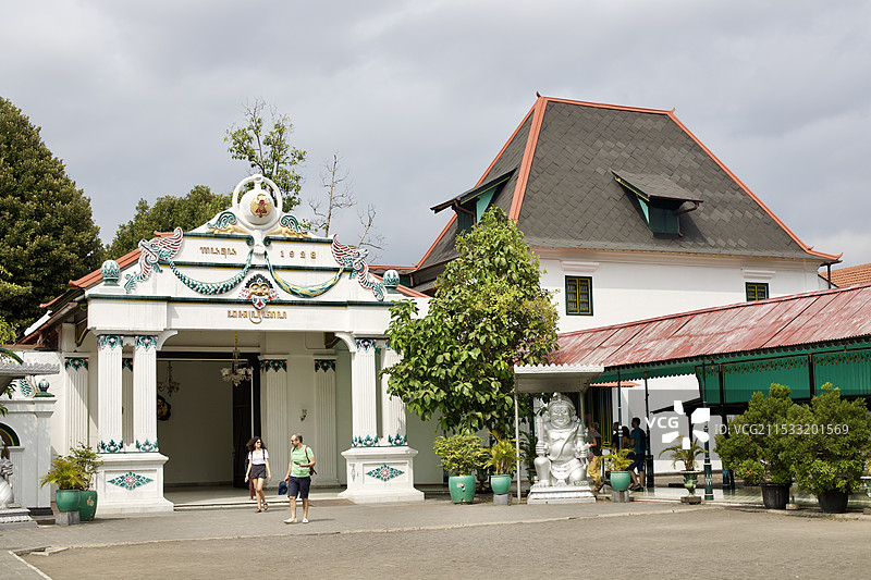 印尼尼西亚日惹苏丹皇宫建筑景观图片素材