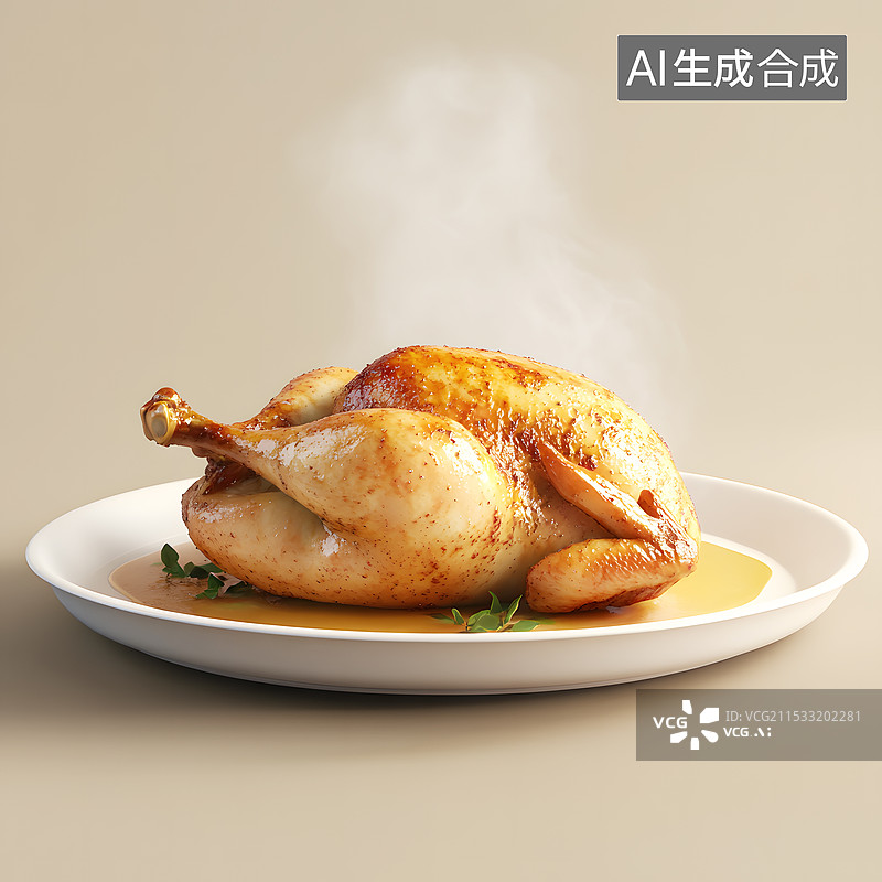 【AI数字艺术】AIGC:3D卡通烤鸡图片素材