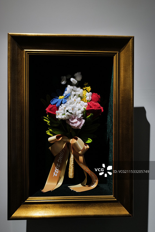 2022年冬运会绒线花图片素材