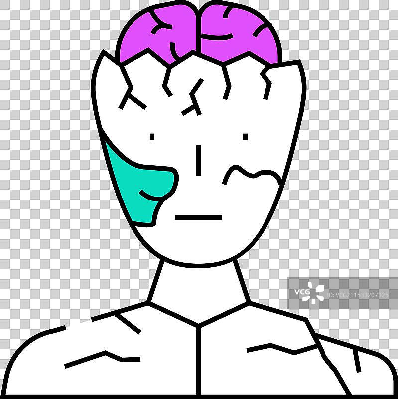 僵尸邪恶图标颜色图片素材