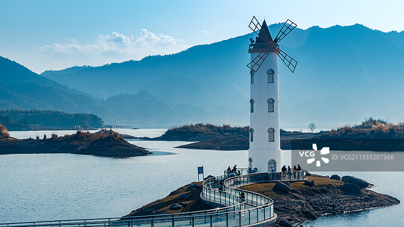 杭州千岛湖森林氧吧图片素材