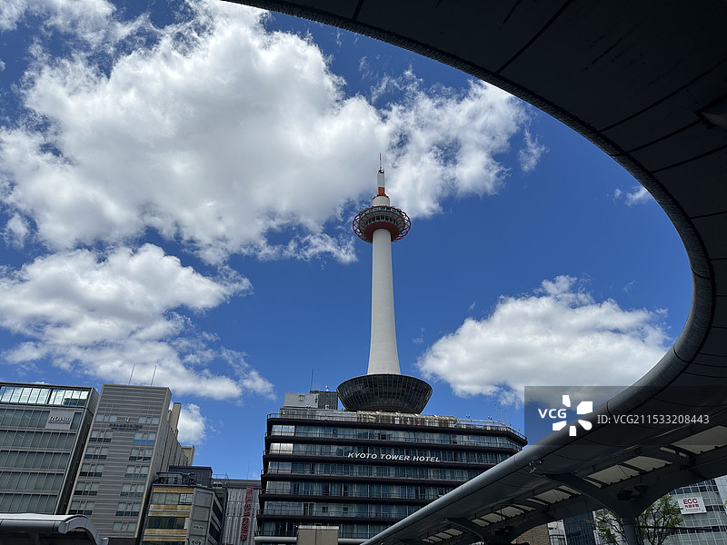 日本京都京都塔，动漫柯南剧照打卡点图片素材