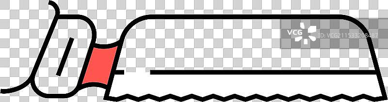手动肉锯图标 彩色图片素材
