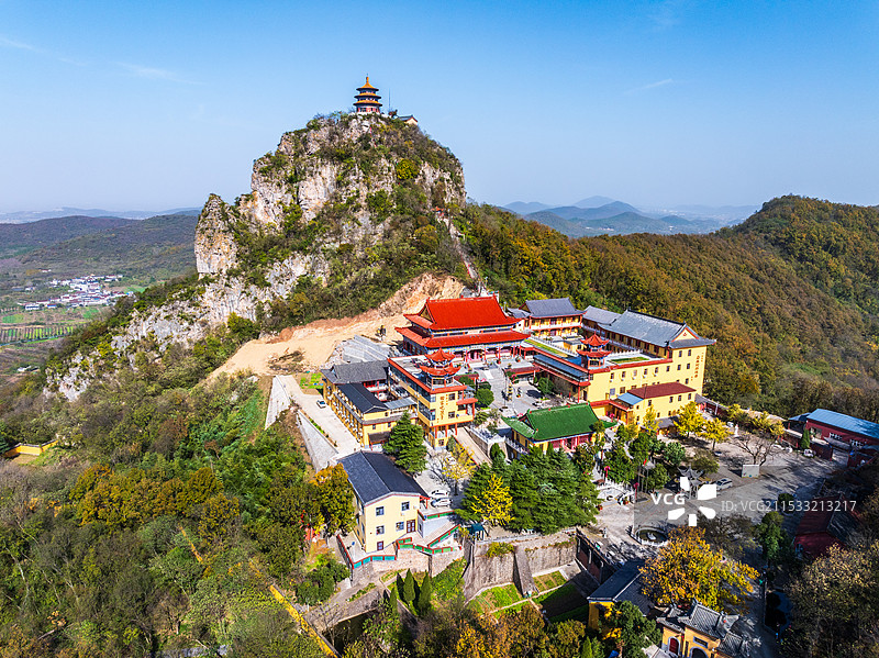 安徽和县鸡笼山凤林禅寺，安徽马鞍山和县图片素材