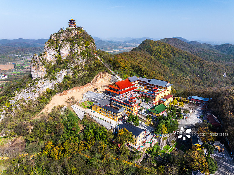安徽和县鸡笼山凤林禅寺，安徽马鞍山和县图片素材