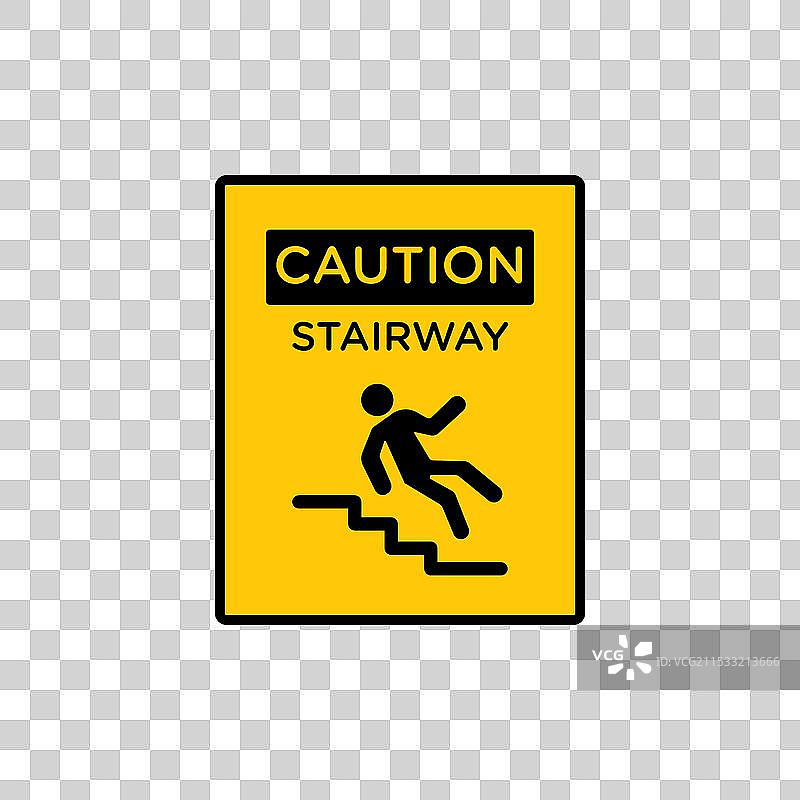 楼梯警告标志图标集图片素材