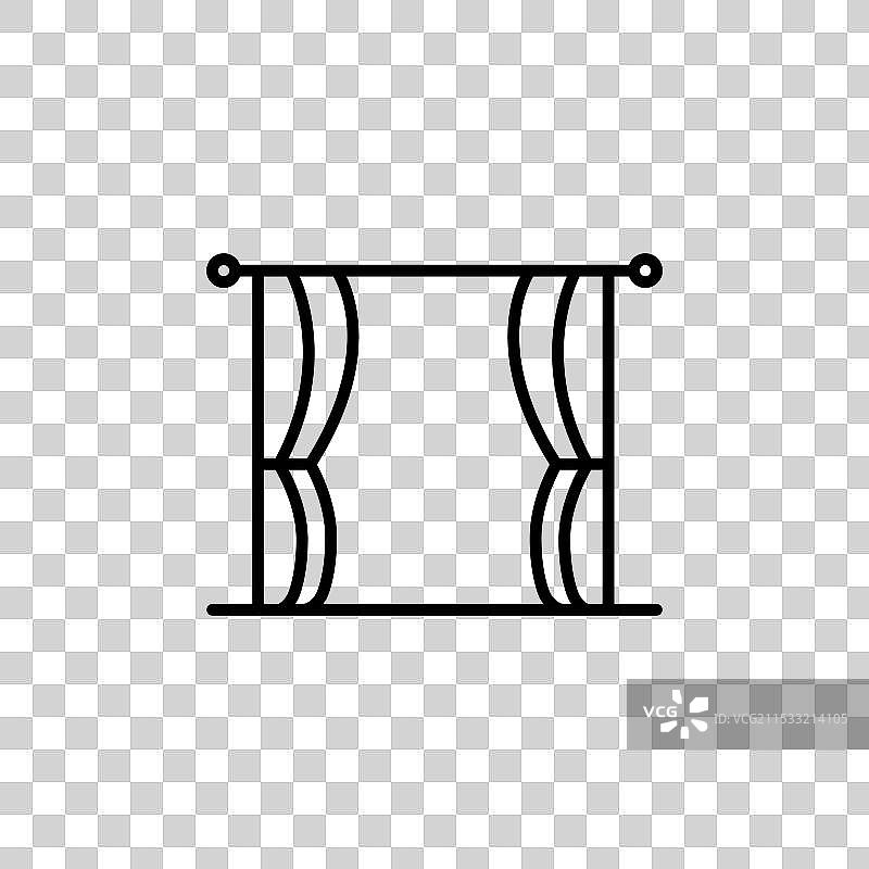 剧院表演窗帘图标集图片素材