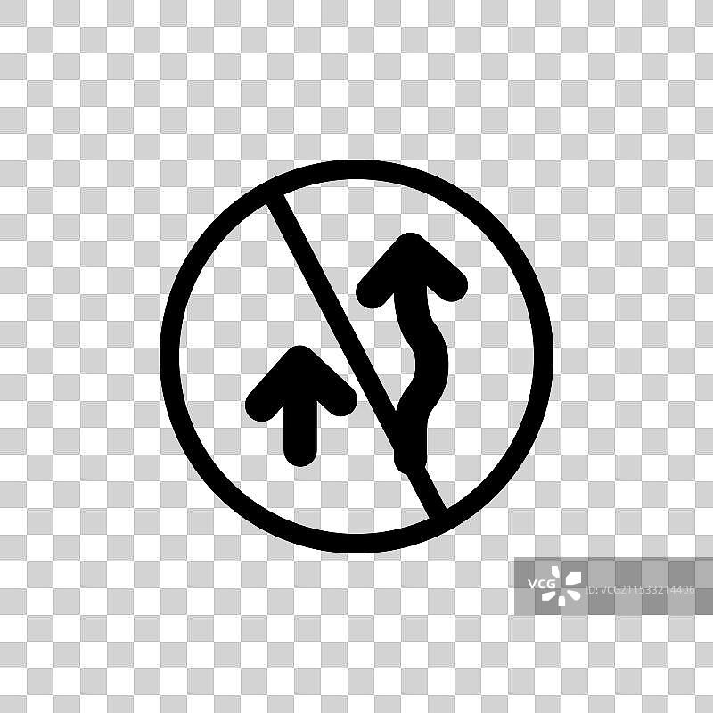 禁止超车交通标志图标集图片素材