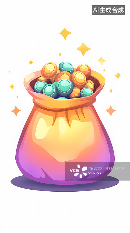 【AI数字艺术】锦囊福袋元素图片素材