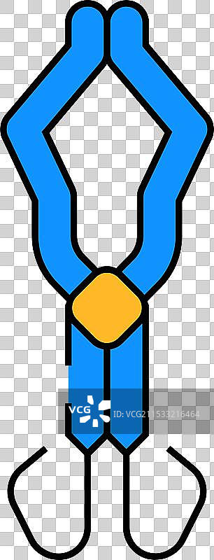 坩埚钳 化学玻璃器皿 实验室图标 彩色图片素材