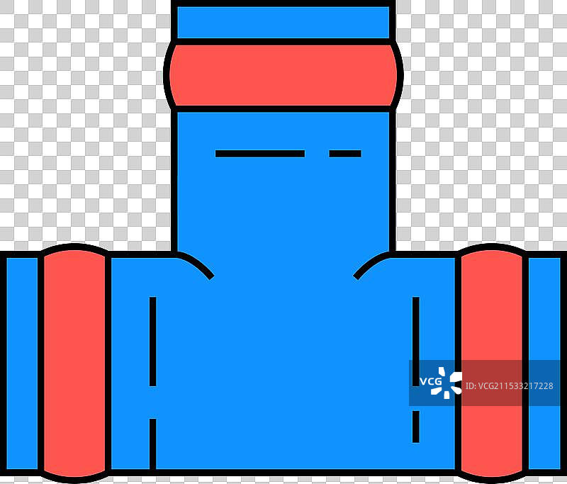 彩色铜管金属图标图片素材