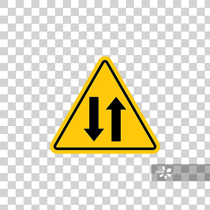 双向交通标志图标集指示图片素材