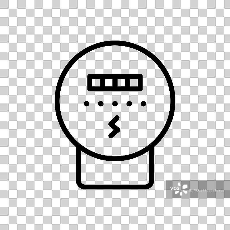 电表图标集 公用事业能源计数器图片素材