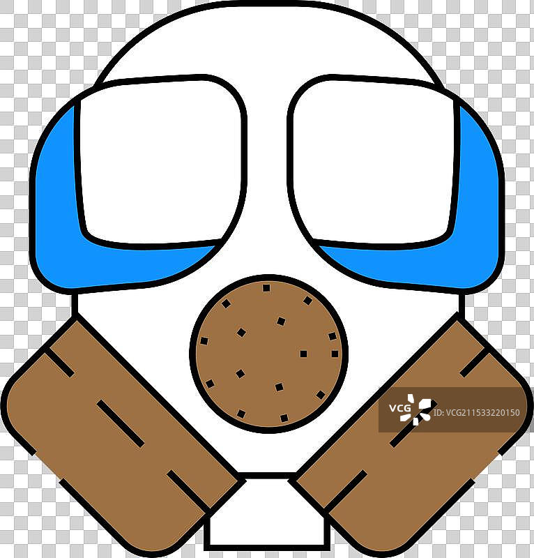 彩色防毒面具图标图片素材