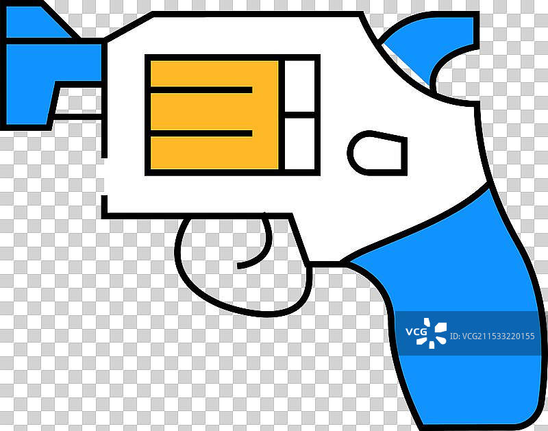 左轮手枪图标颜色图片素材