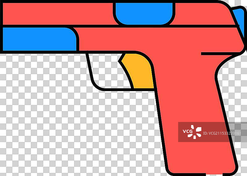 手枪武器图标颜色图片素材